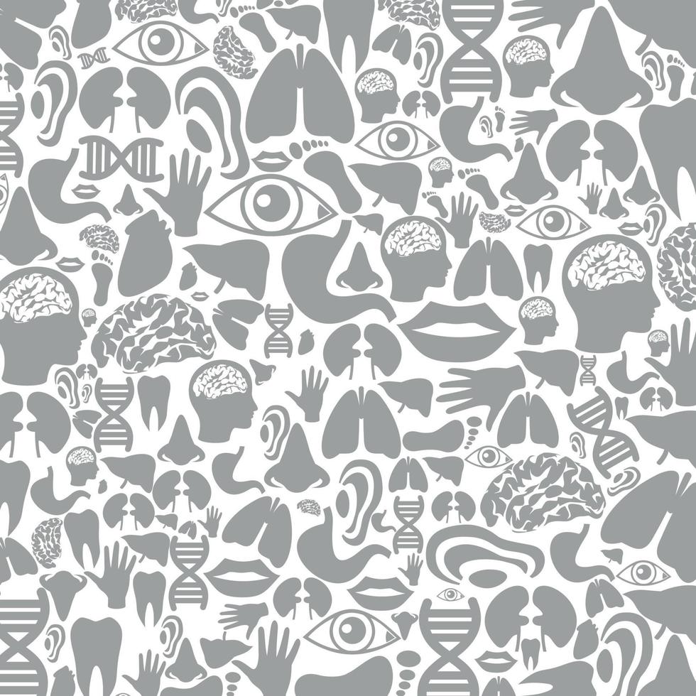 Background made of body parts. A vector illustration