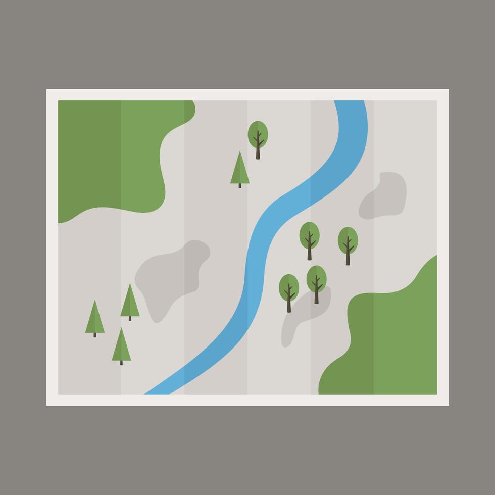 The map in flat style. Vector illustration