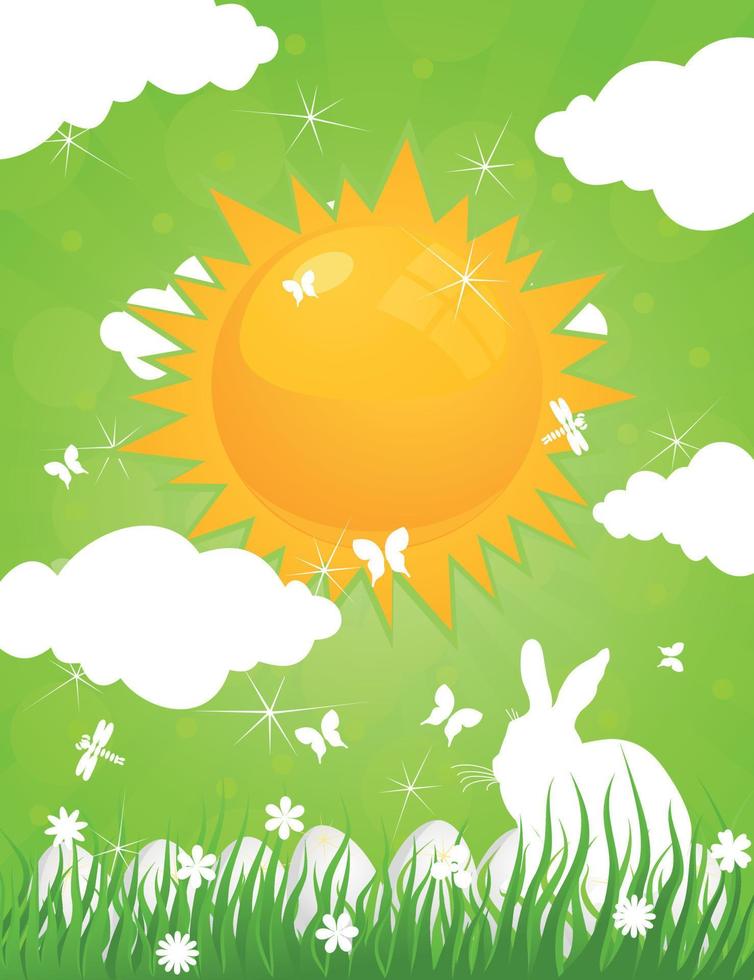 Easter holiday card vector