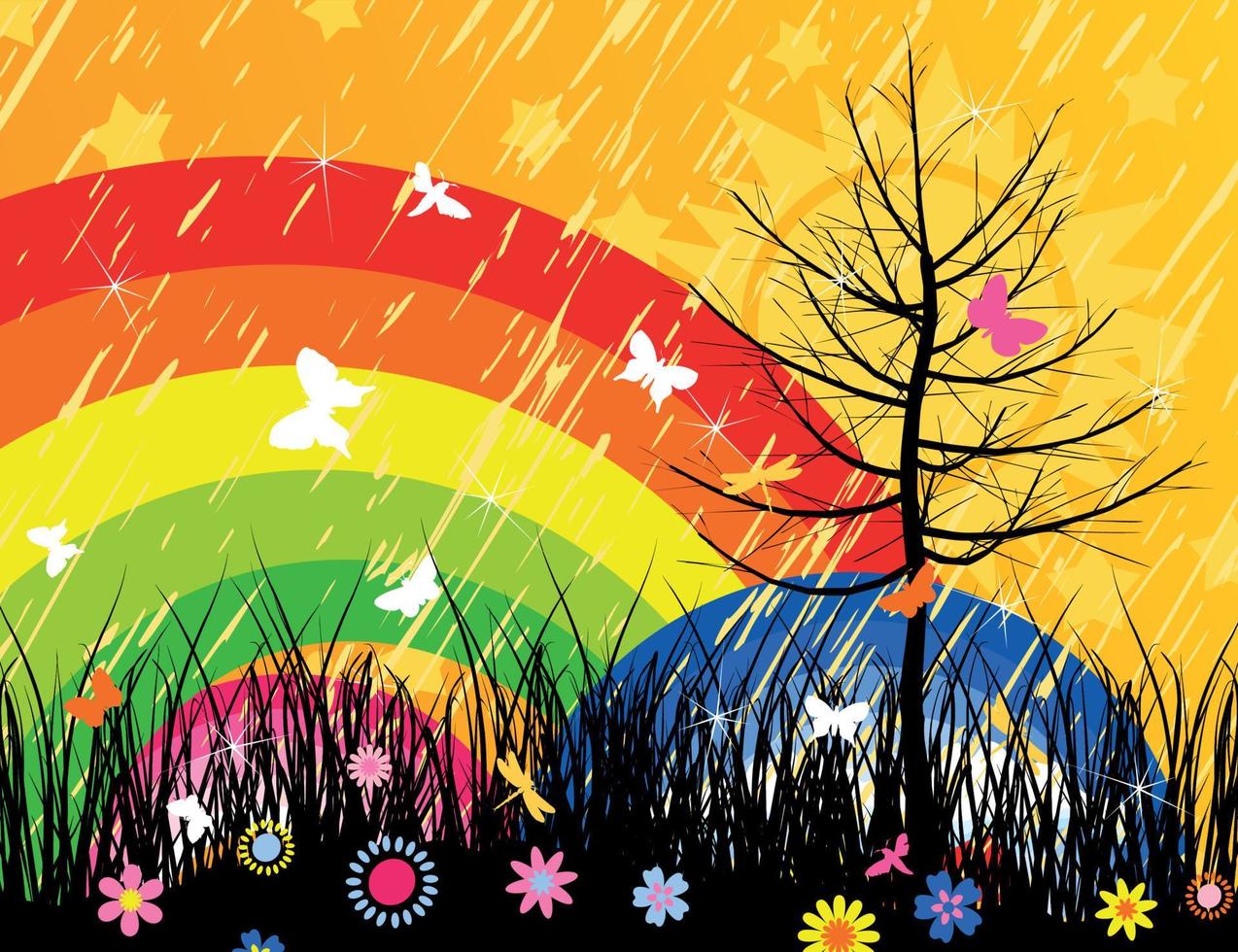 Illustration on the theme of nature vector