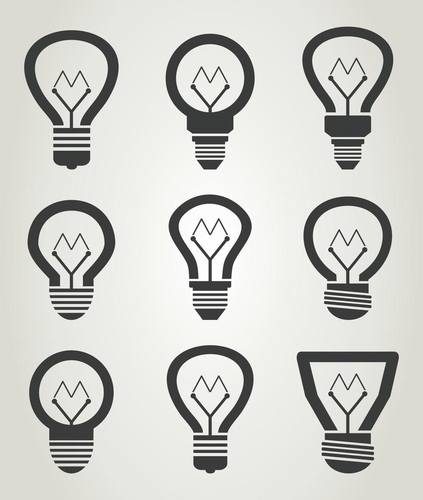 Abstraction on the theme of a light bulb vector