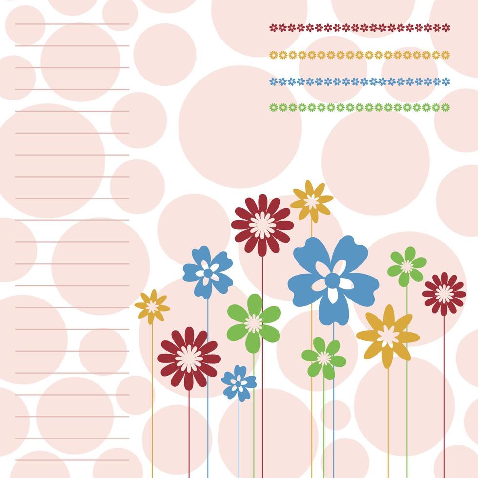 Background from plants and a flower. A vector illustration