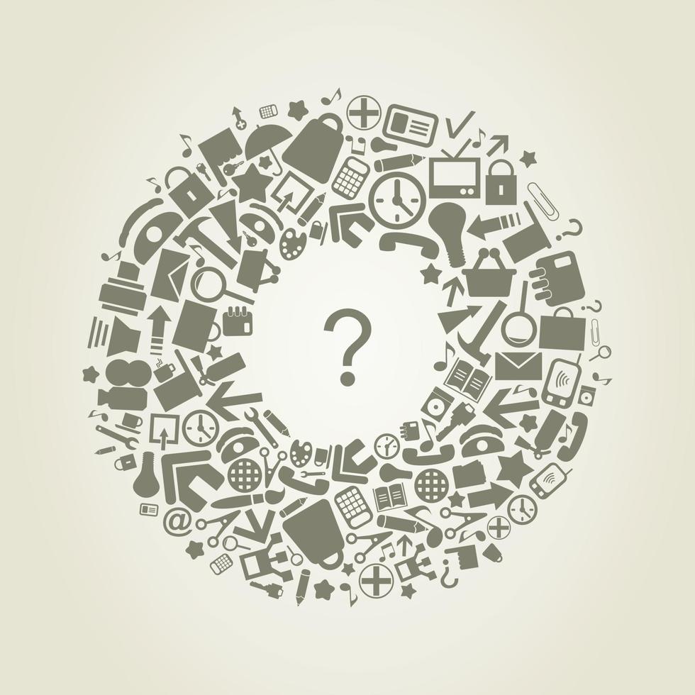 Abstraction on the office theme vector