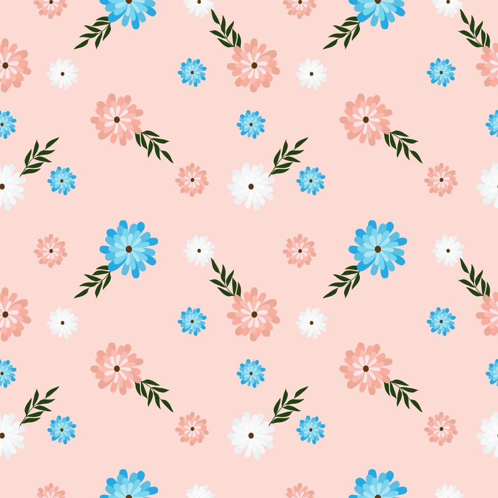 Seamless abstract colorful flowers pattern background  for wallpaper,gift wrapping,packaging seamless vector background design