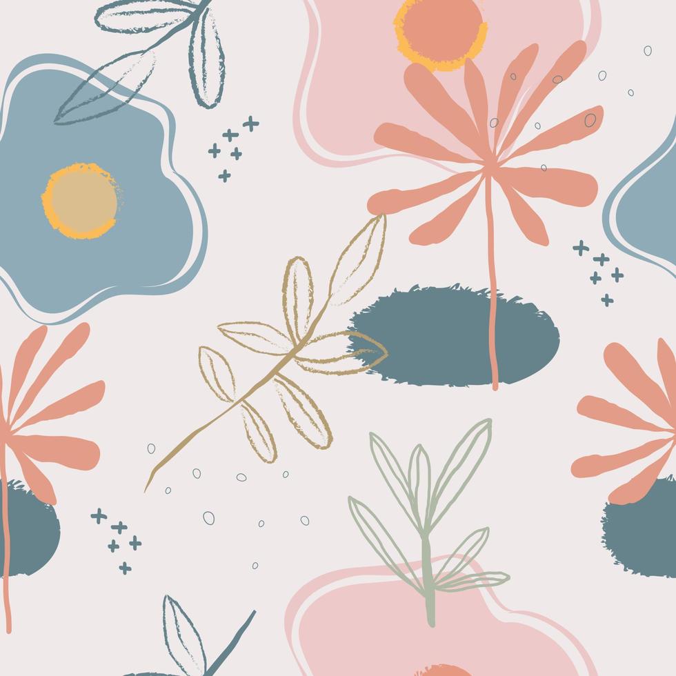 Seamless abstract colorful flowers pattern background  for wallpaper,gift wrapping,packaging seamless vector background design
