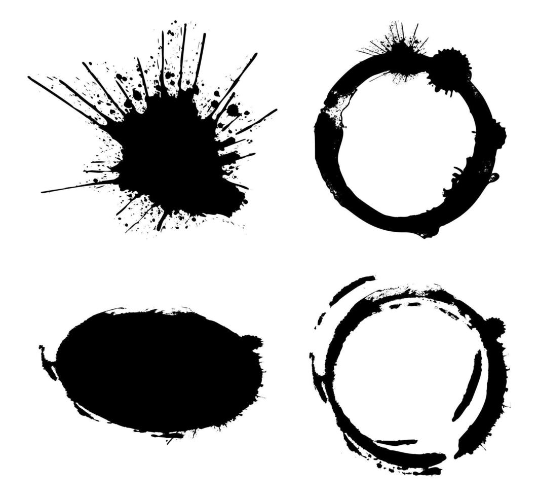 Abstract black blots. A vector illustration