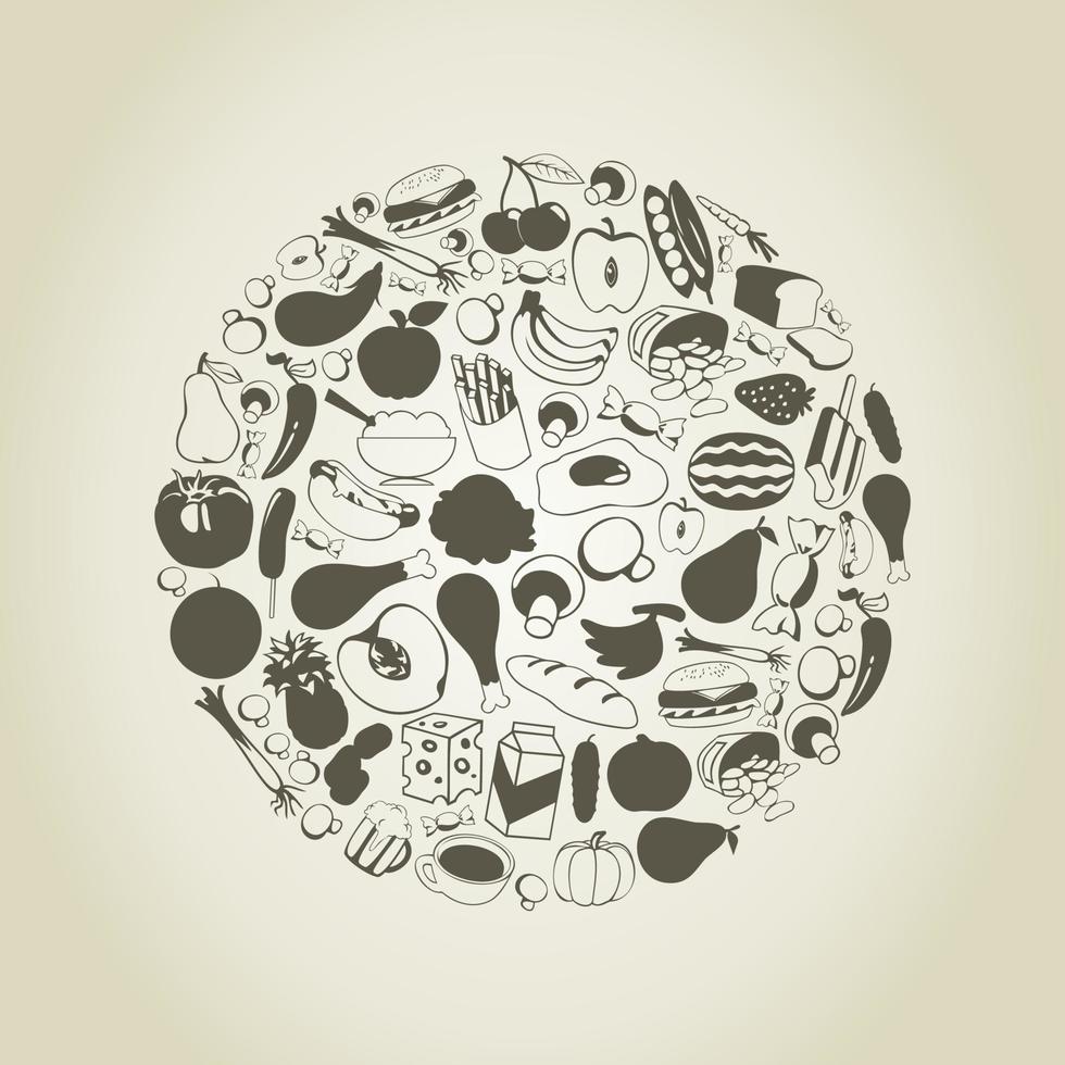 Abstraction on the topic of food vector