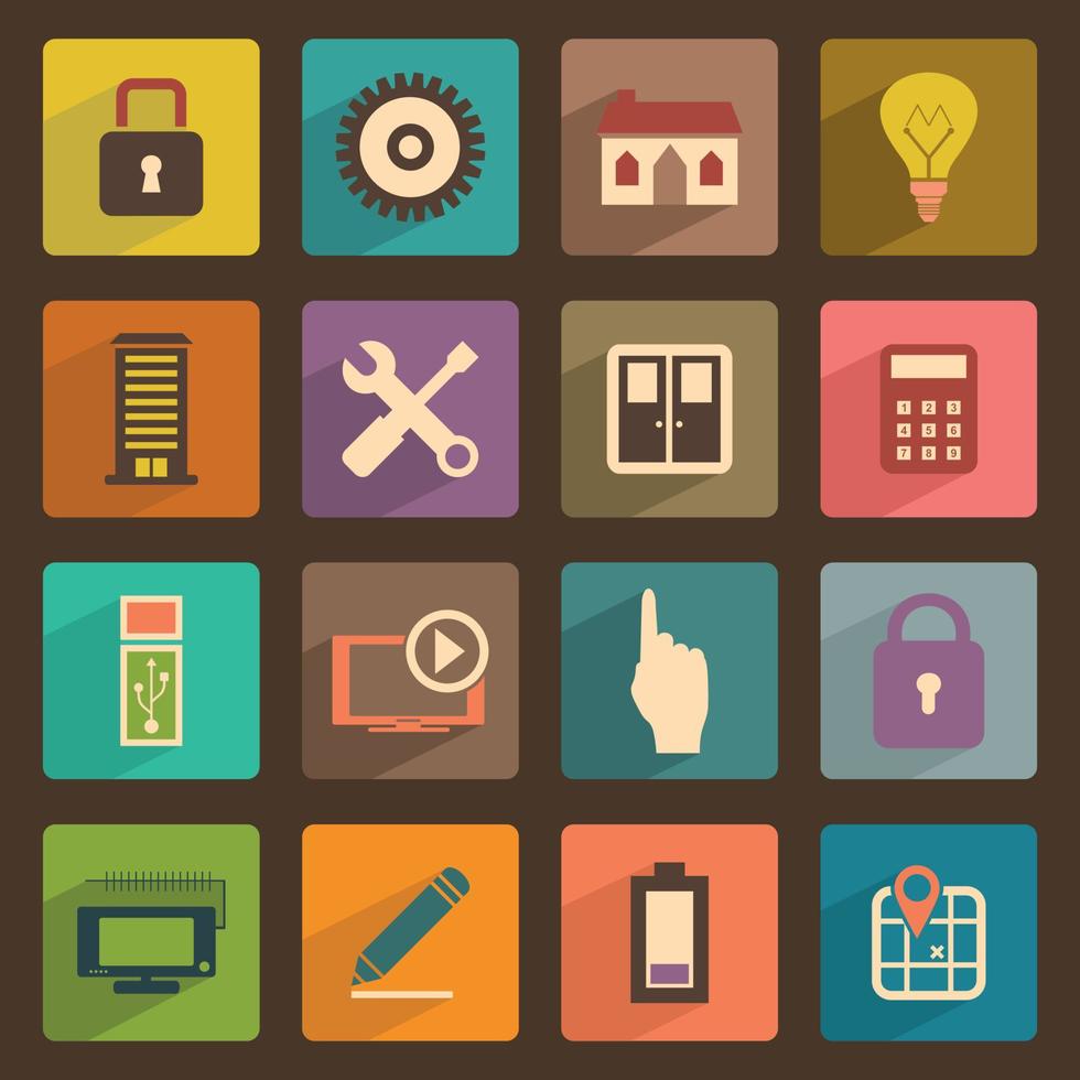 Set of icons for web design. A vector illustration
