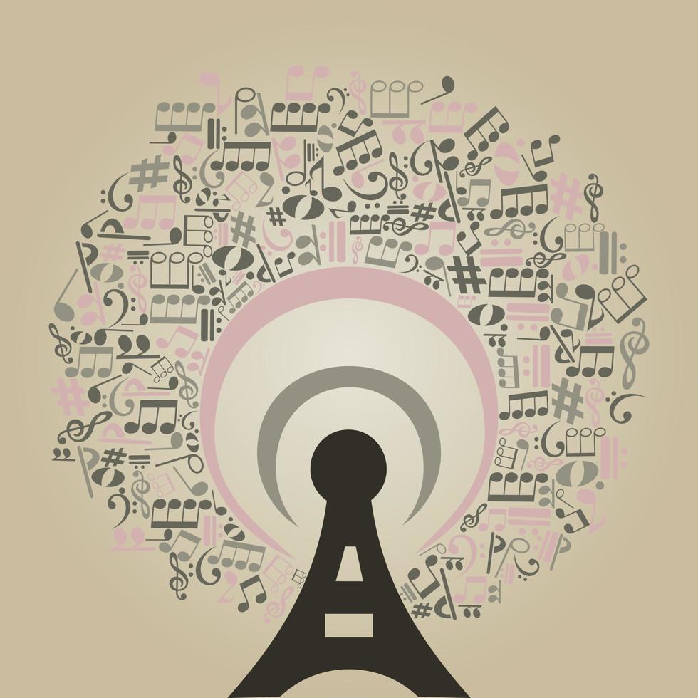 Abstraction on the theme of music vector