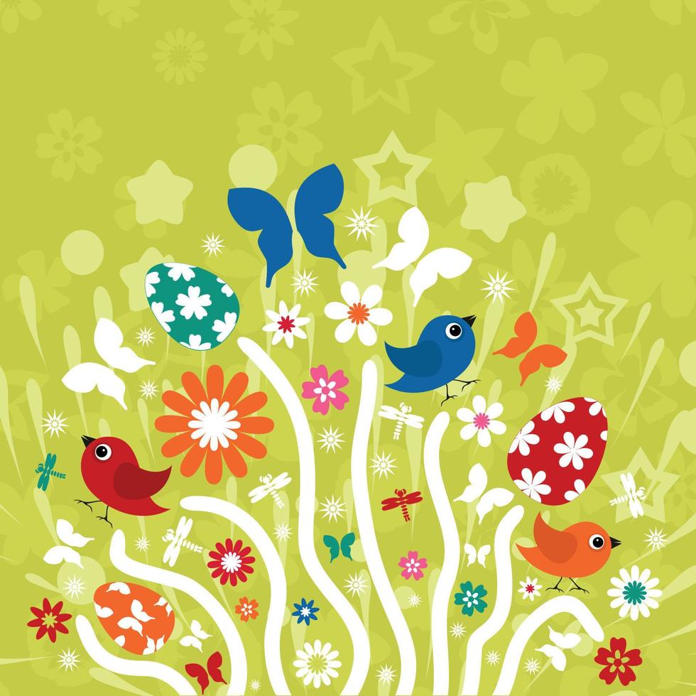 Easter holiday card vector