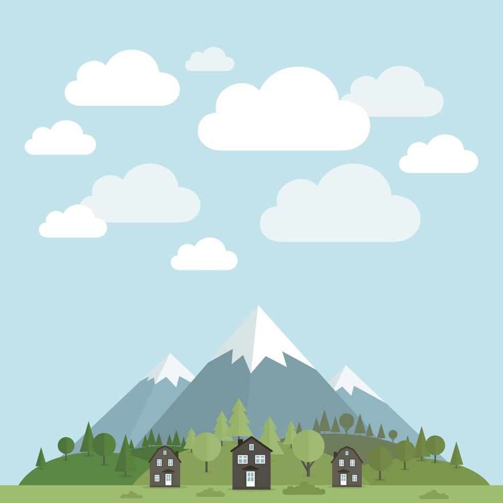 Illustration on the theme of nature vector