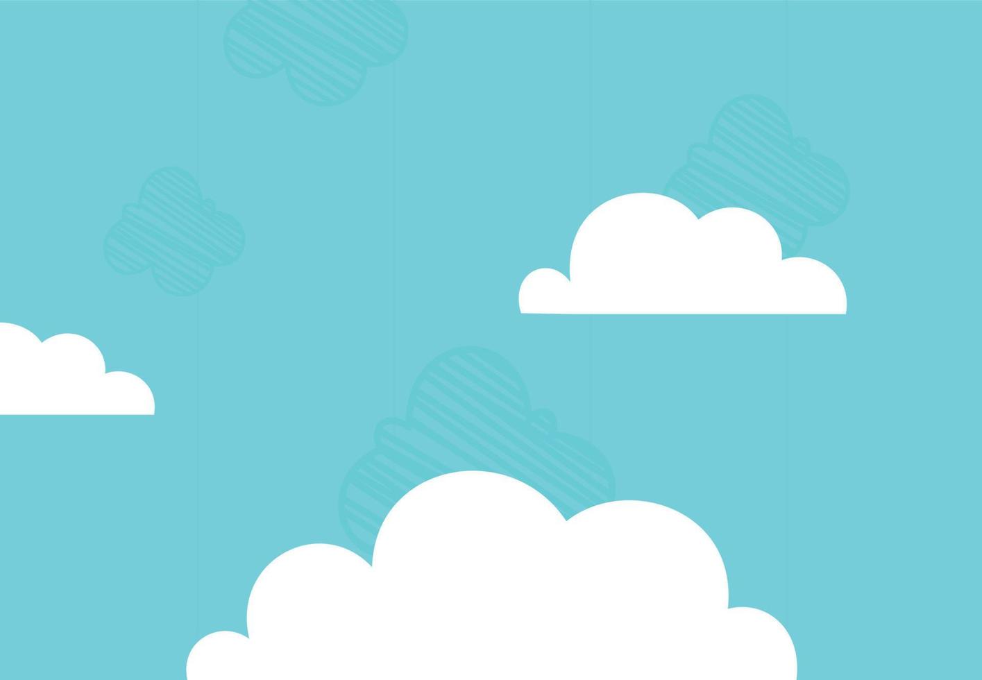 The blue sky and clouds on it. A vector illustration