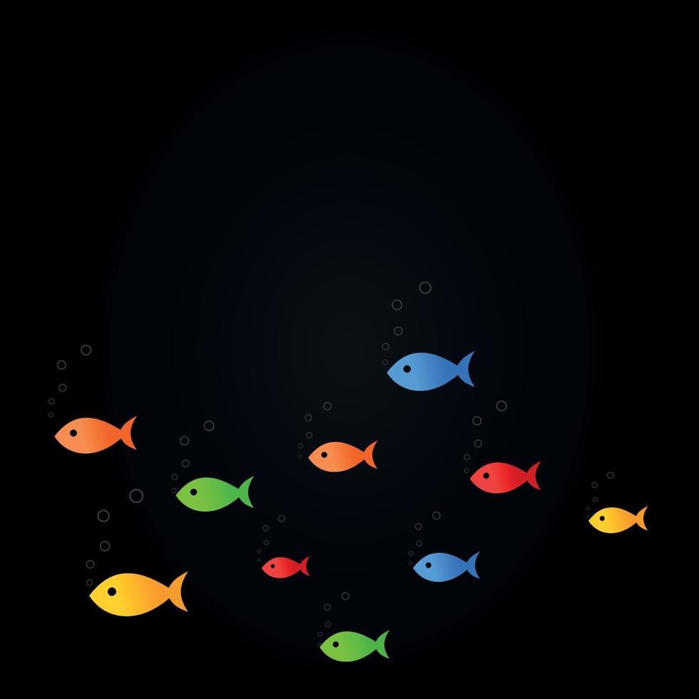 azul mar antecedentes con peces un vector ilustración