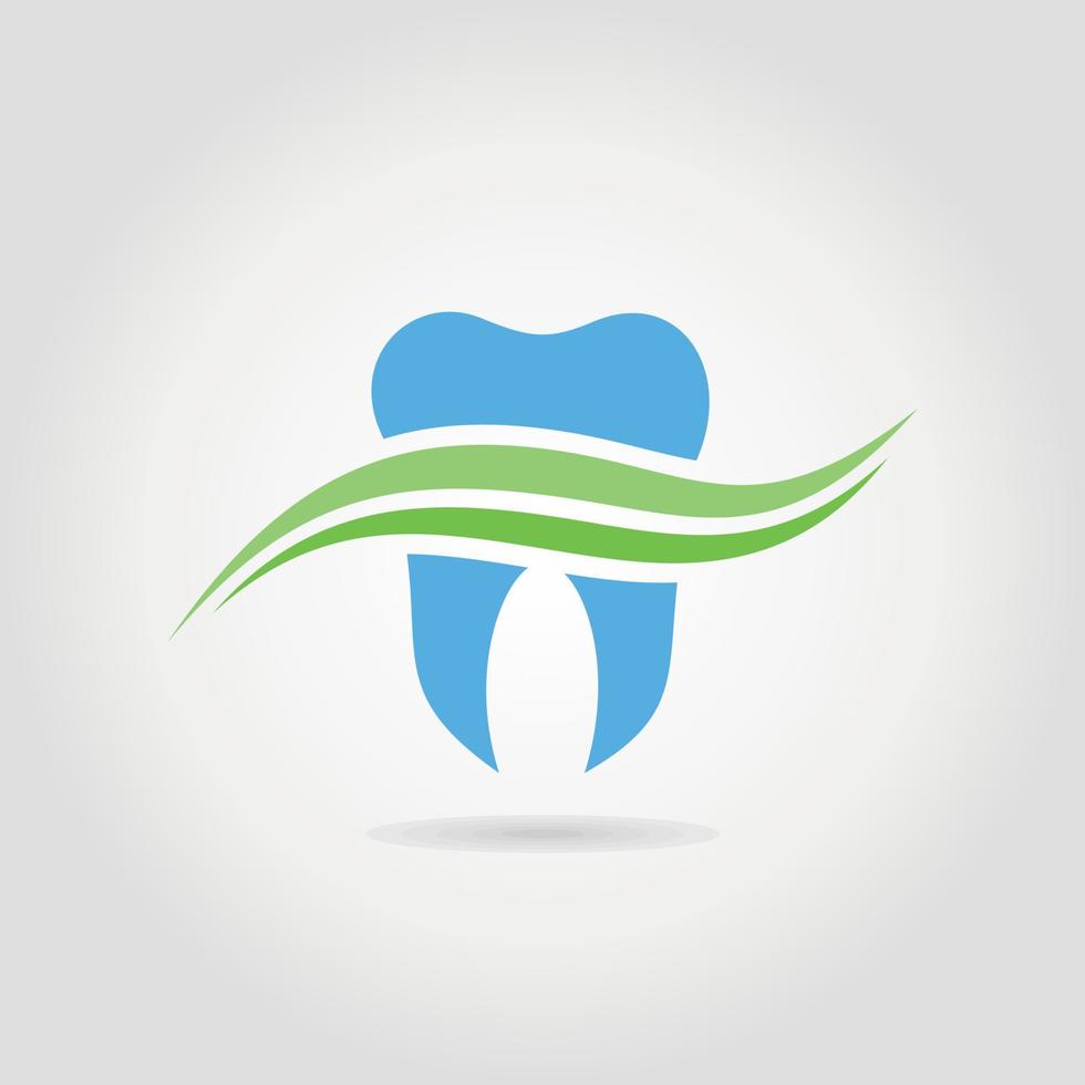Blue tooth of the person on a grey background vector