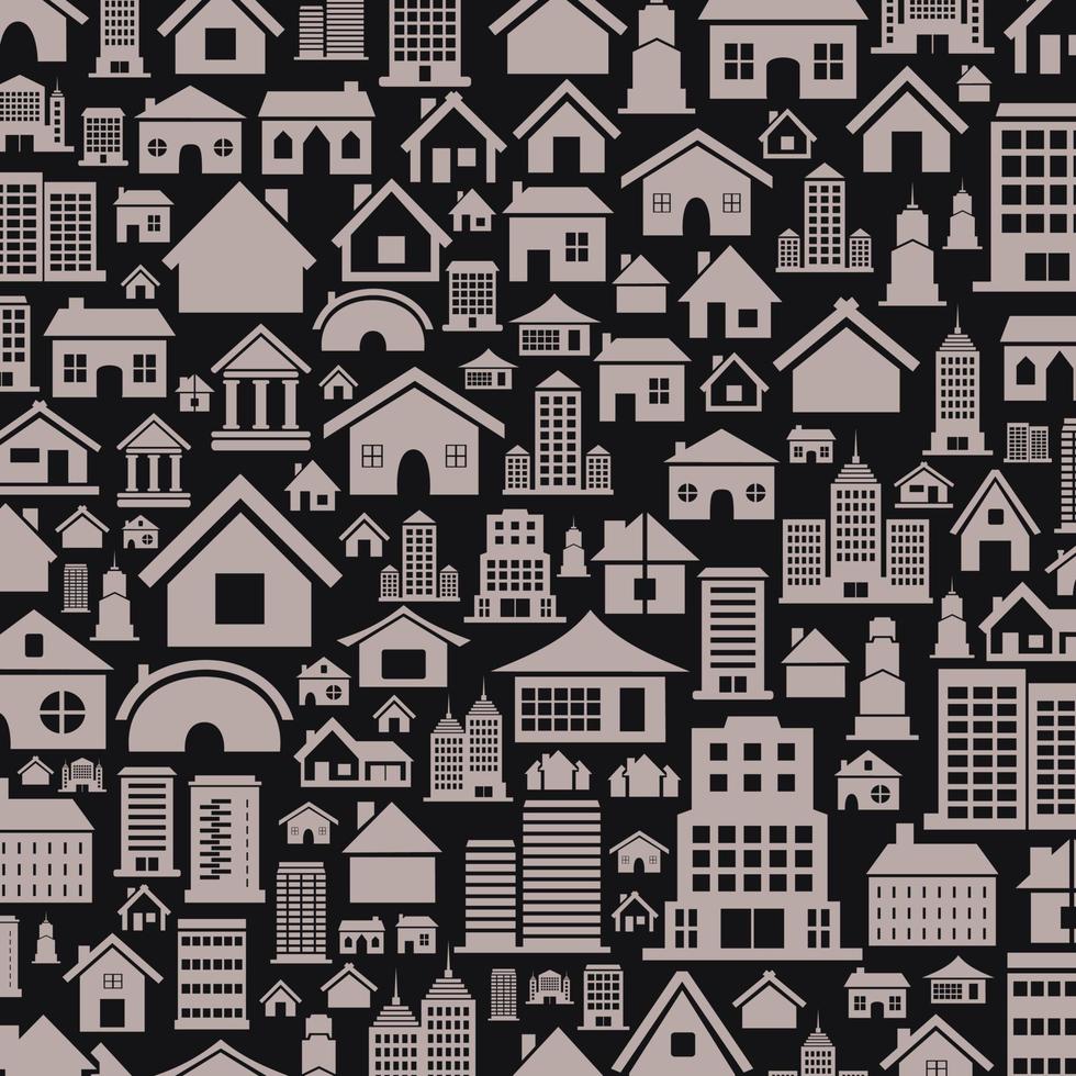 Background made of houses. A vector illustration