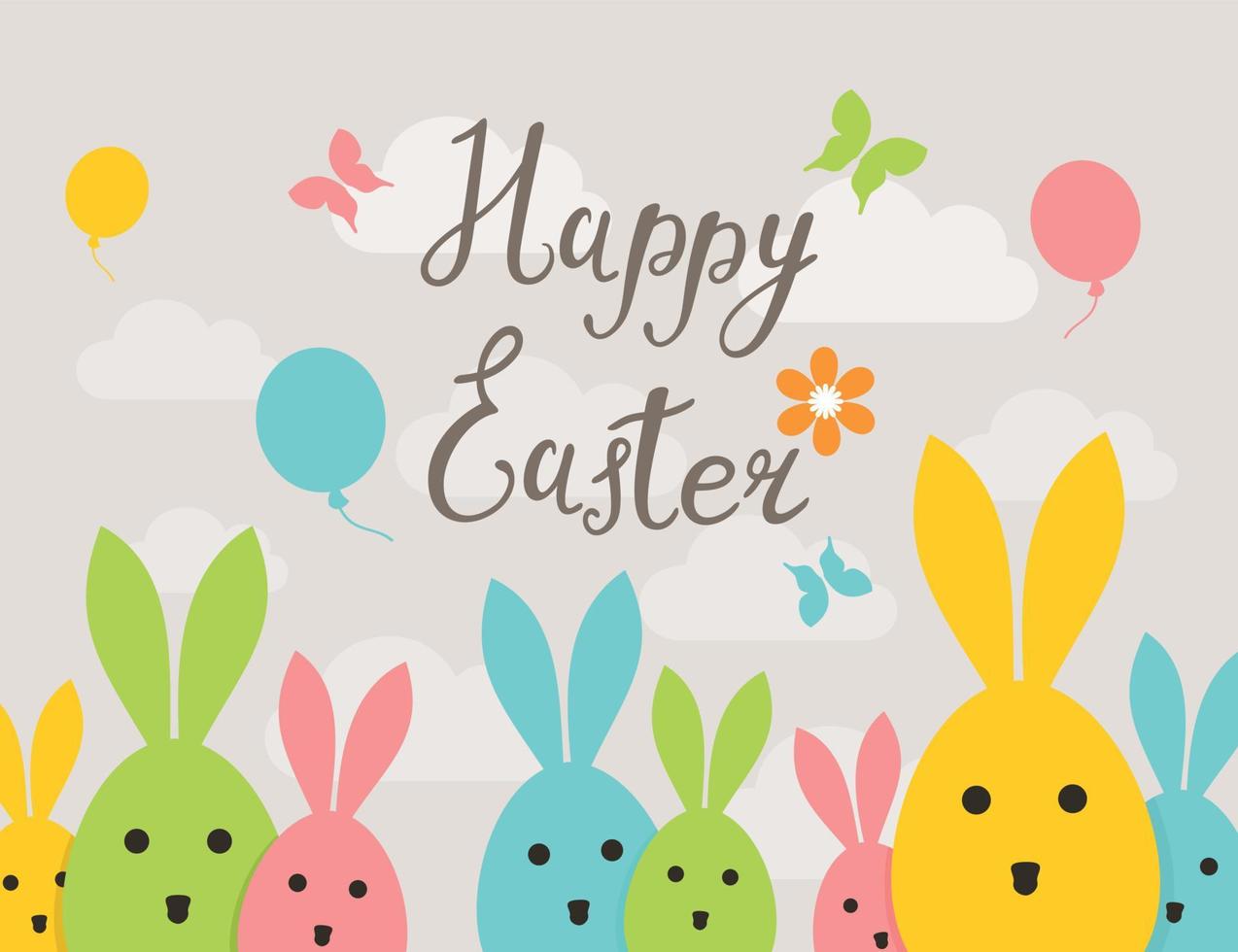 Easter holiday card vector