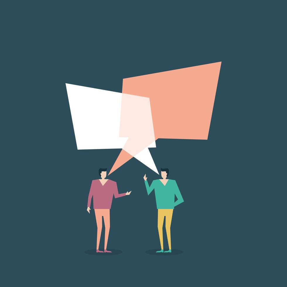 A man talking to a man. Vector illustration