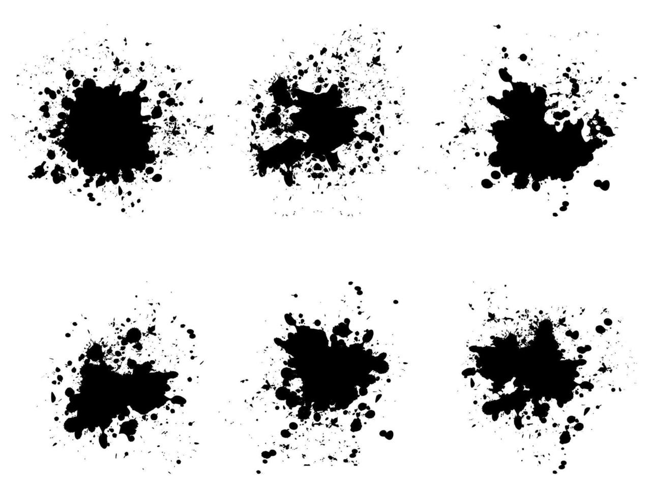 manchas negras abstractas. una ilustración vectorial vector