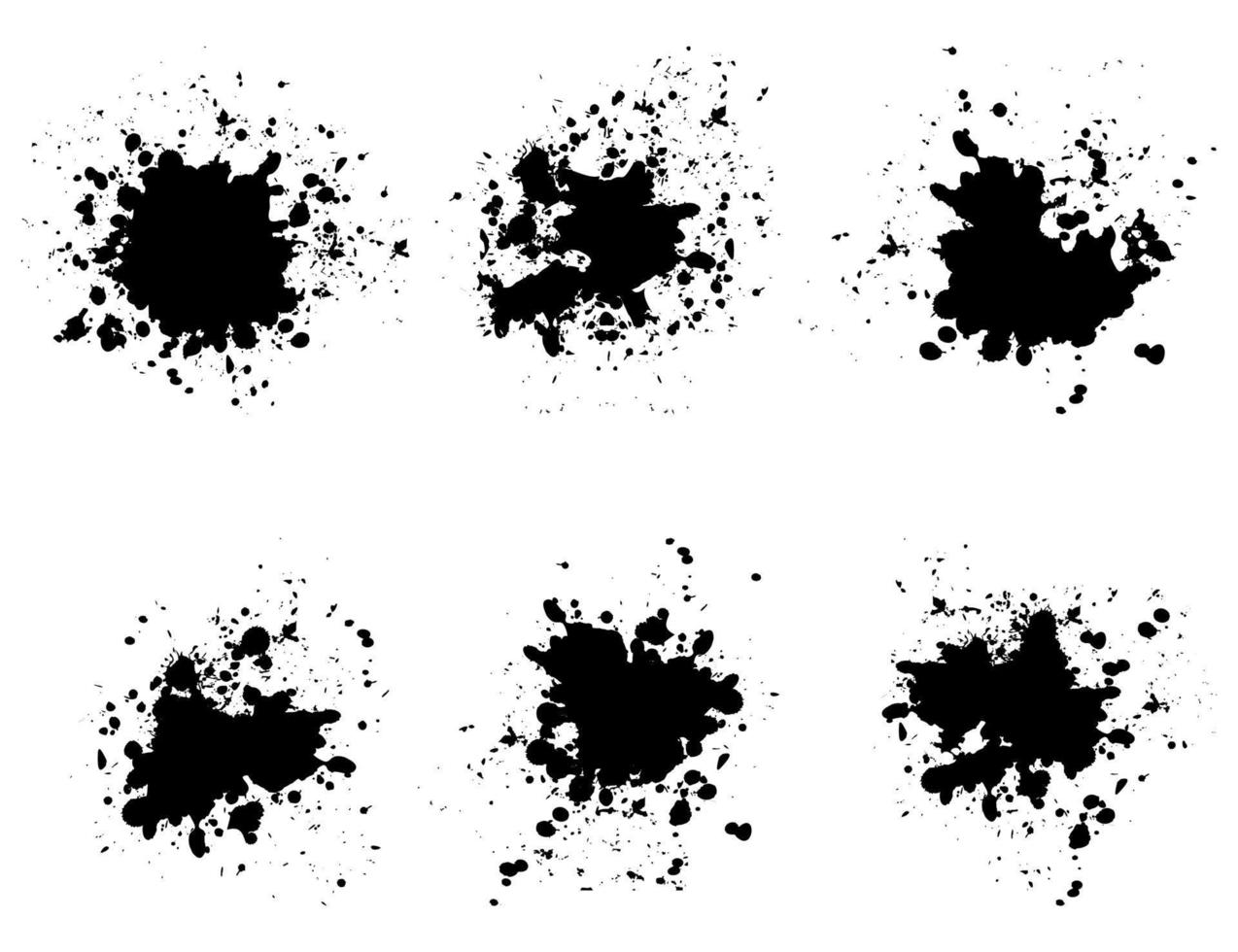 Abstract black blots. A vector illustration