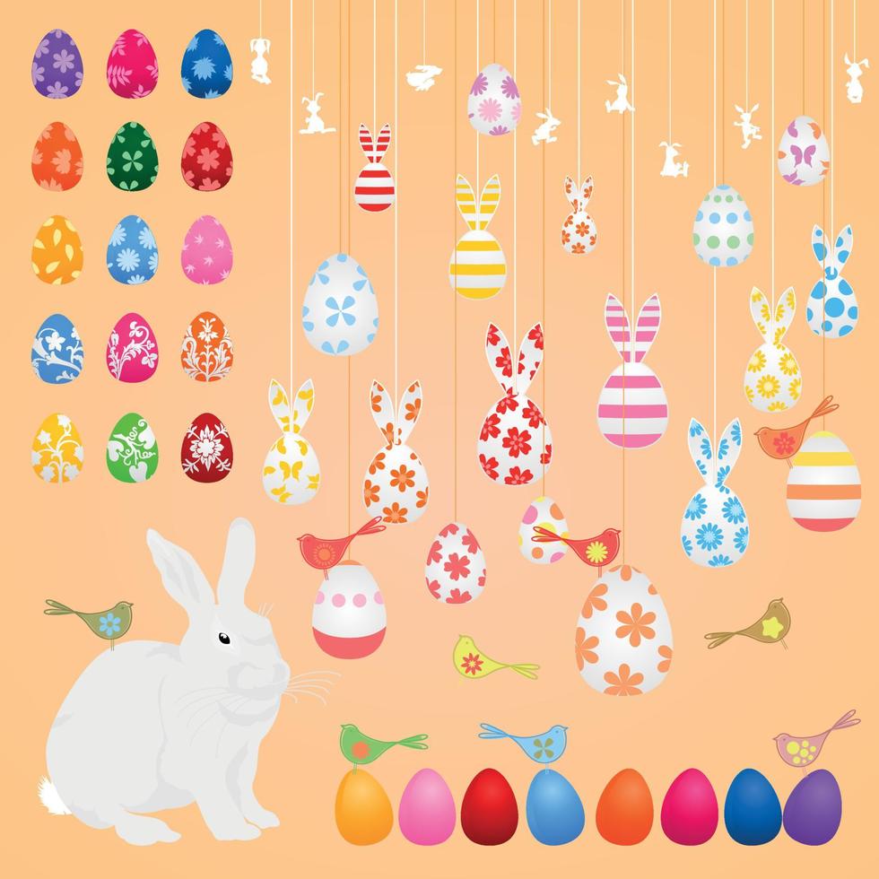 Easter holiday card vector