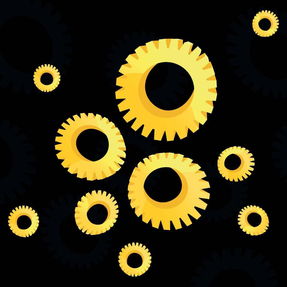 Gear wheel from tools. A vector illustration