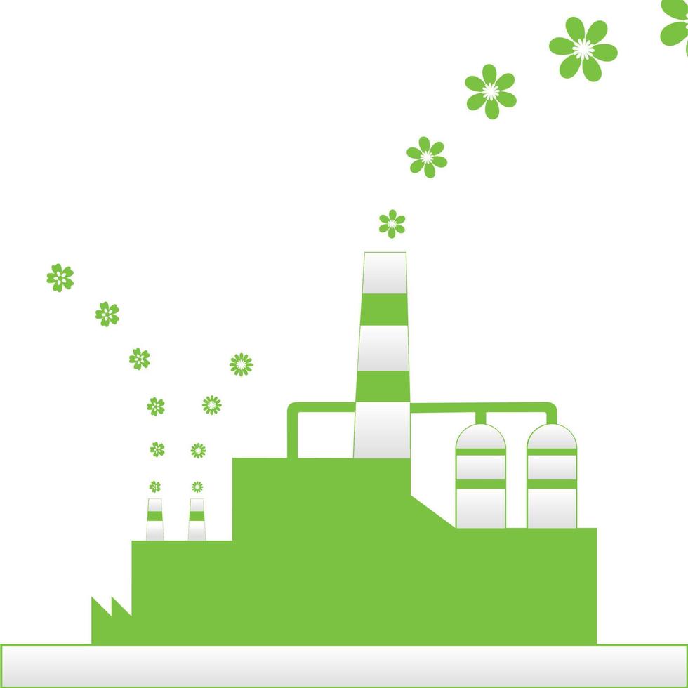 Set of factories and factories. A vector illustration