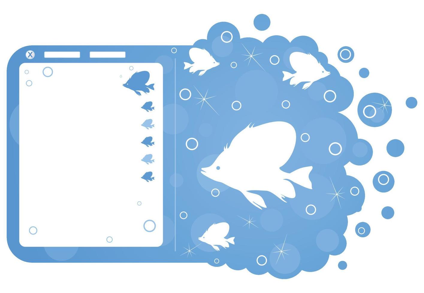 Site breadboard model on a sea theme. A vector illustration