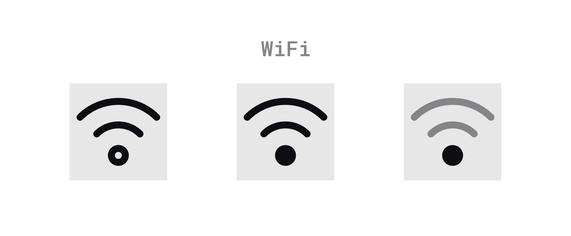 WIFI Signal Icons Set vector