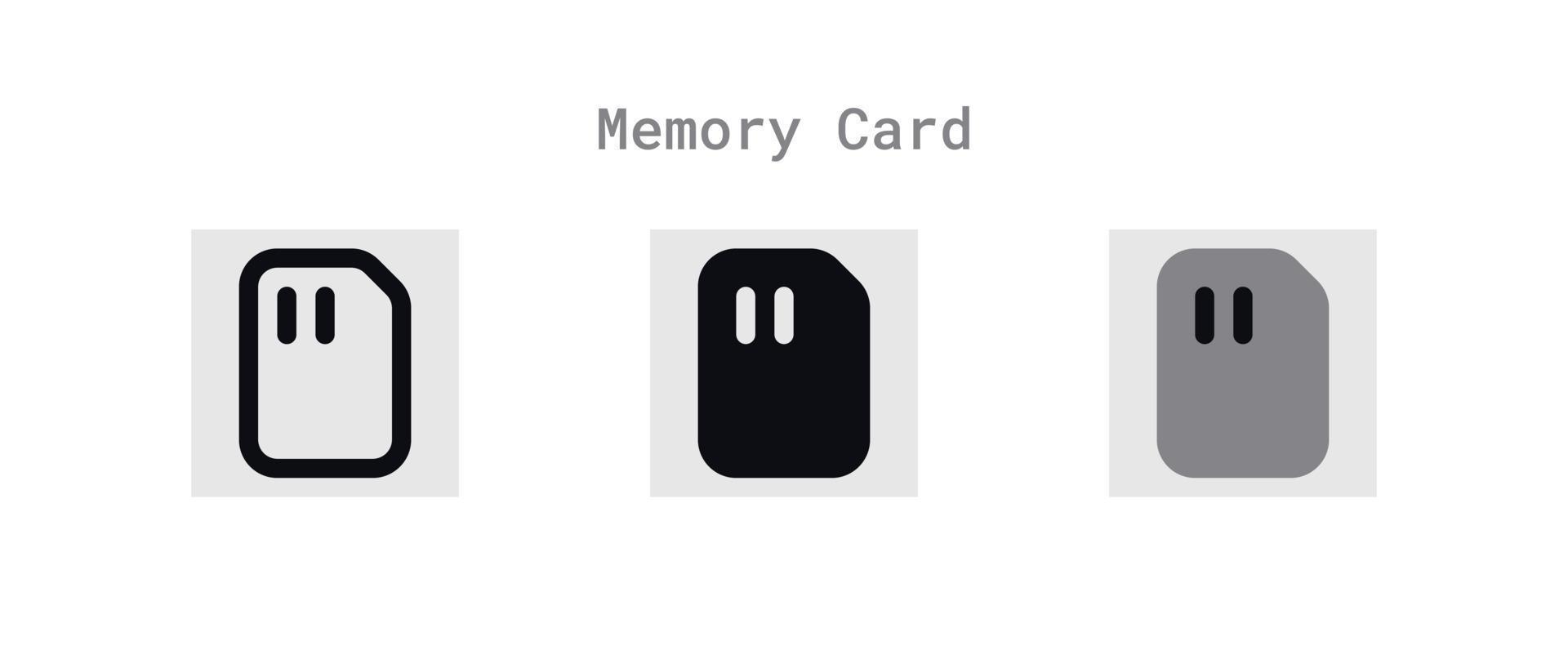 Memory Card Icons Sheet vector