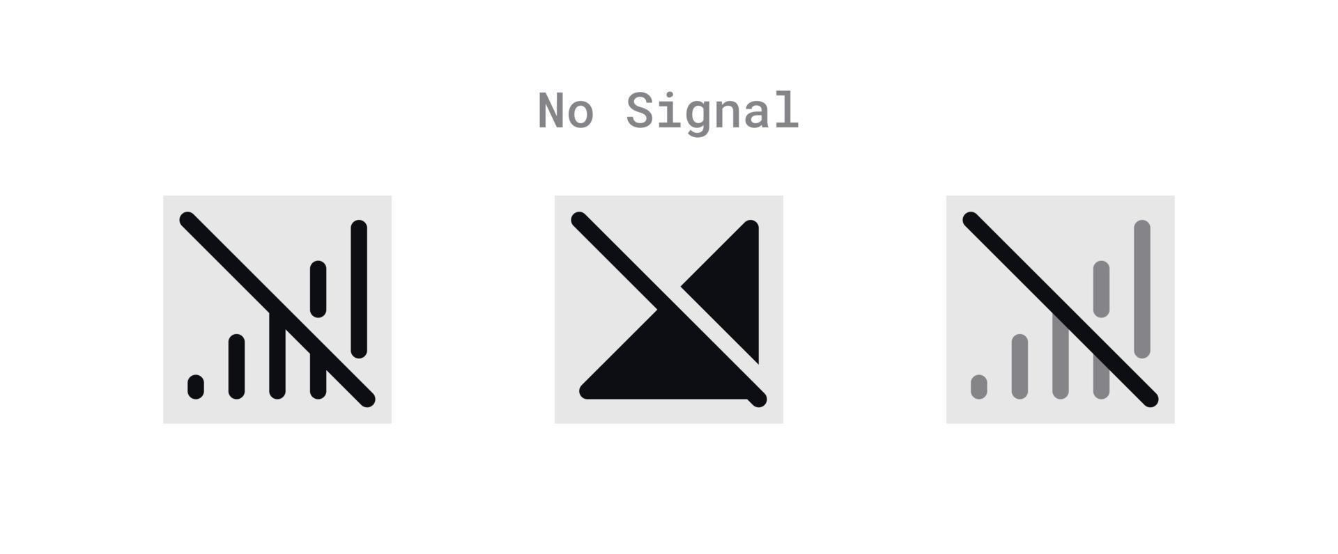 No Signal Icons Sheet vector