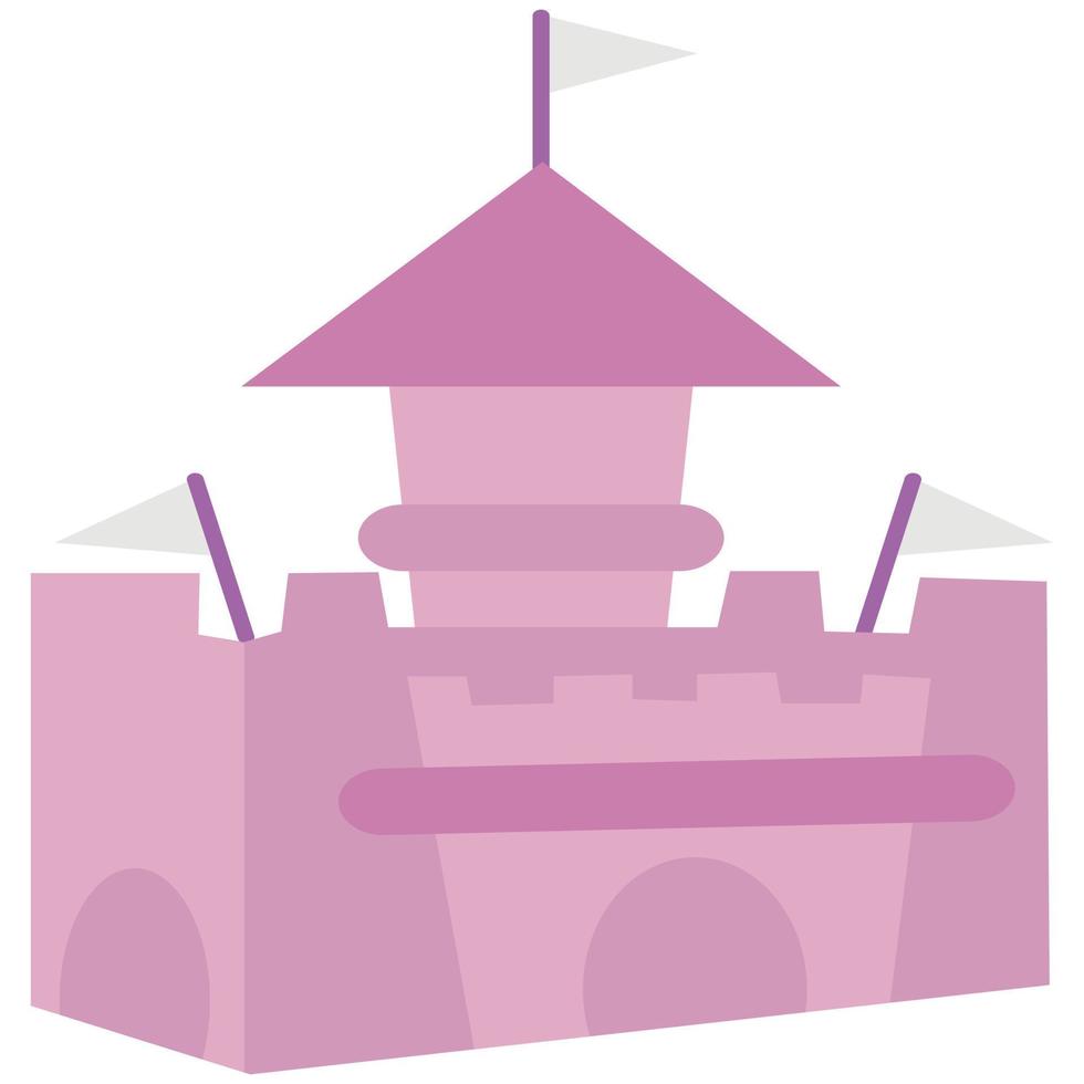 illustration of a palace or fortress of a kingdom from a fairy tale land. Royal icon or symbol. Suitable for use in the design of story books, royal fairy tales, or children's books vector