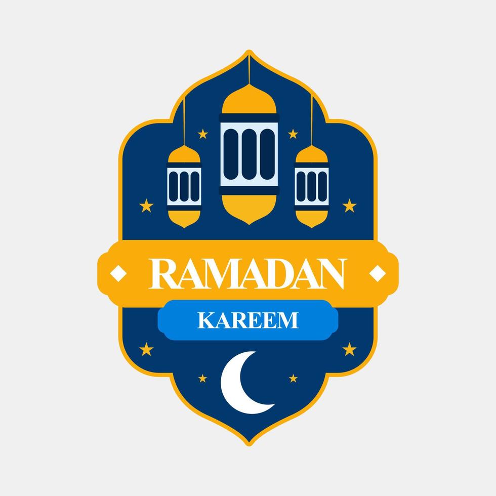 Ramadán kareem Insignia linterna vector