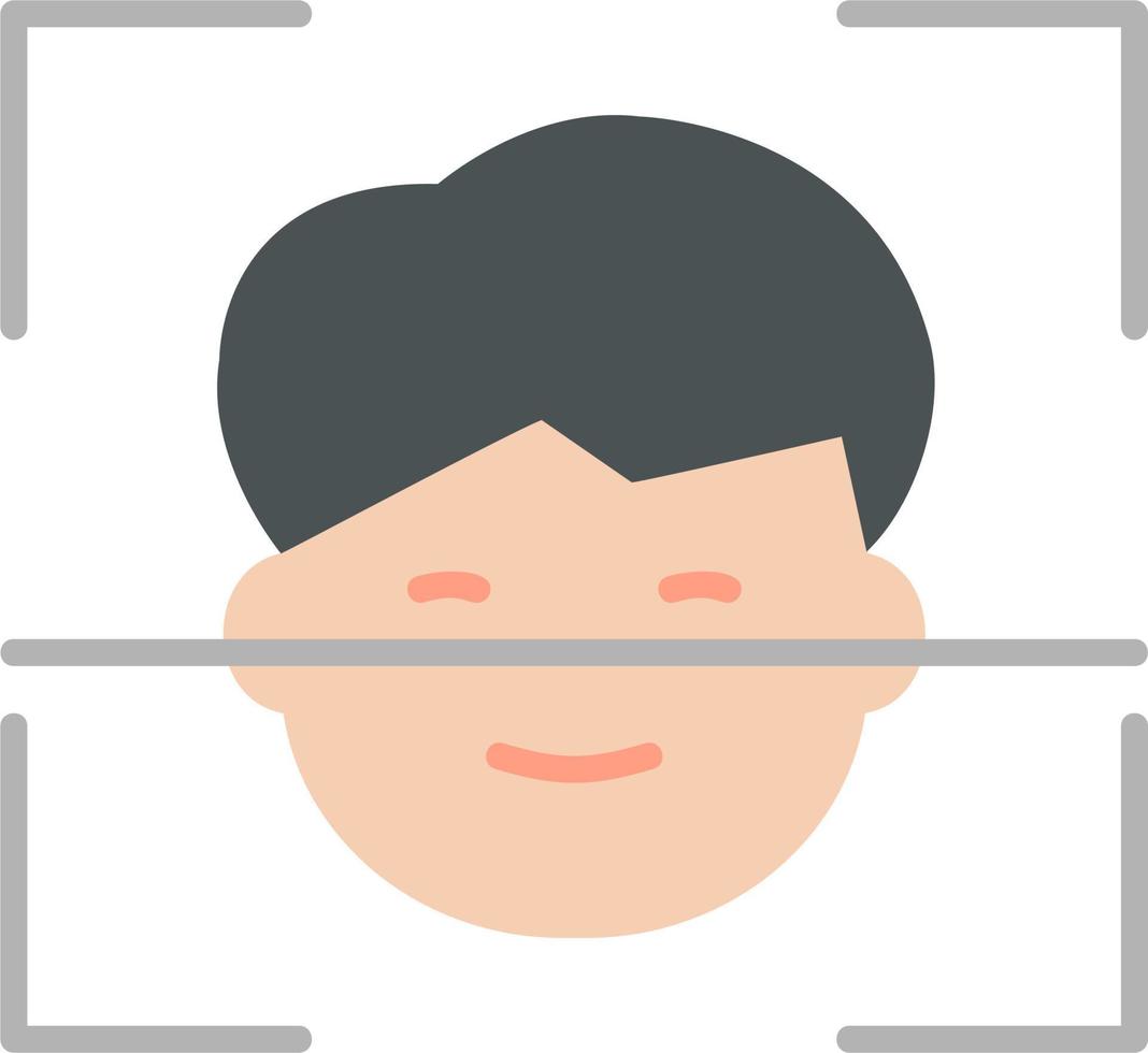 Facial Recognition Vector Icon