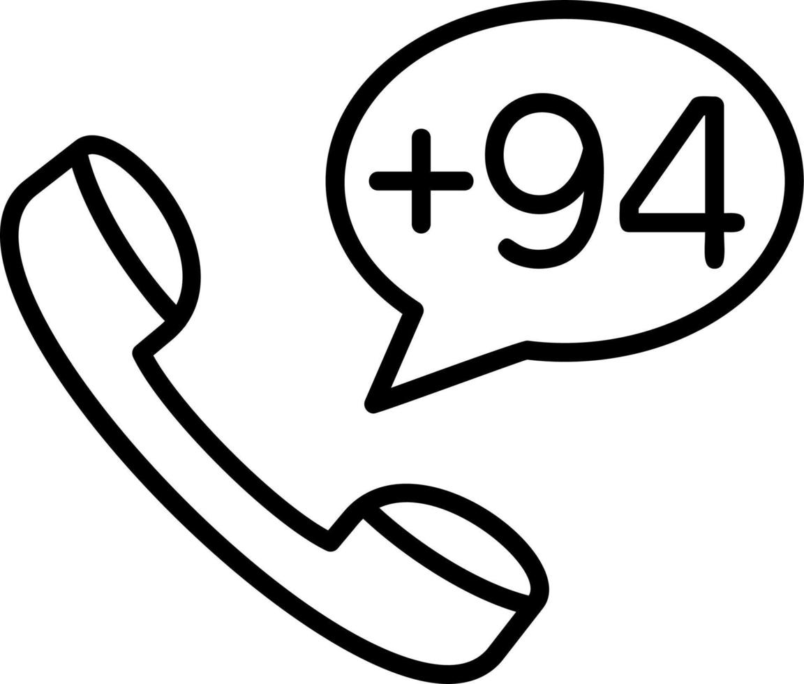 Sri Lanka Dial code Vector Icon