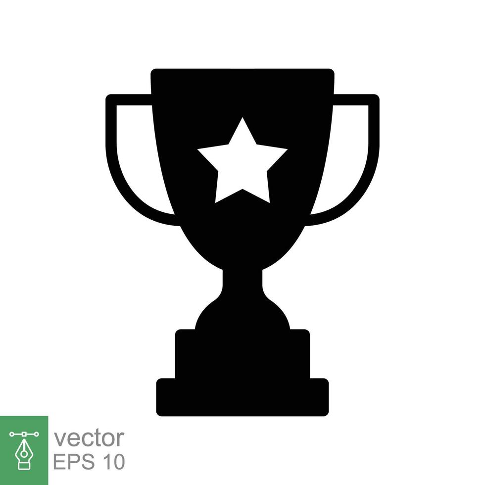 trofeo glifo icono. sencillo sólido estilo para aplicación y web diseño elemento. ganador, otorgar, taza, morder, concurso, premio, won concepto. vector ilustración aislado en blanco antecedentes. eps 10