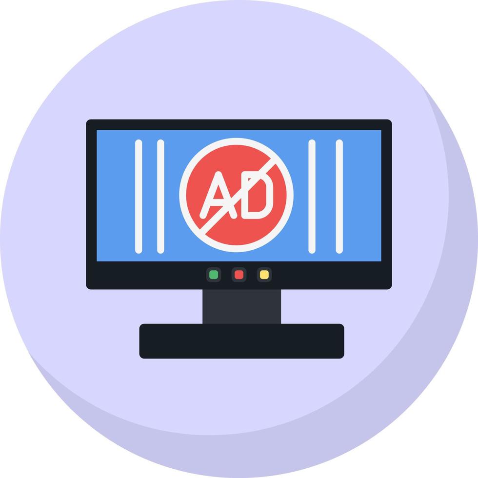 Ad Blocker Vector Icon Design