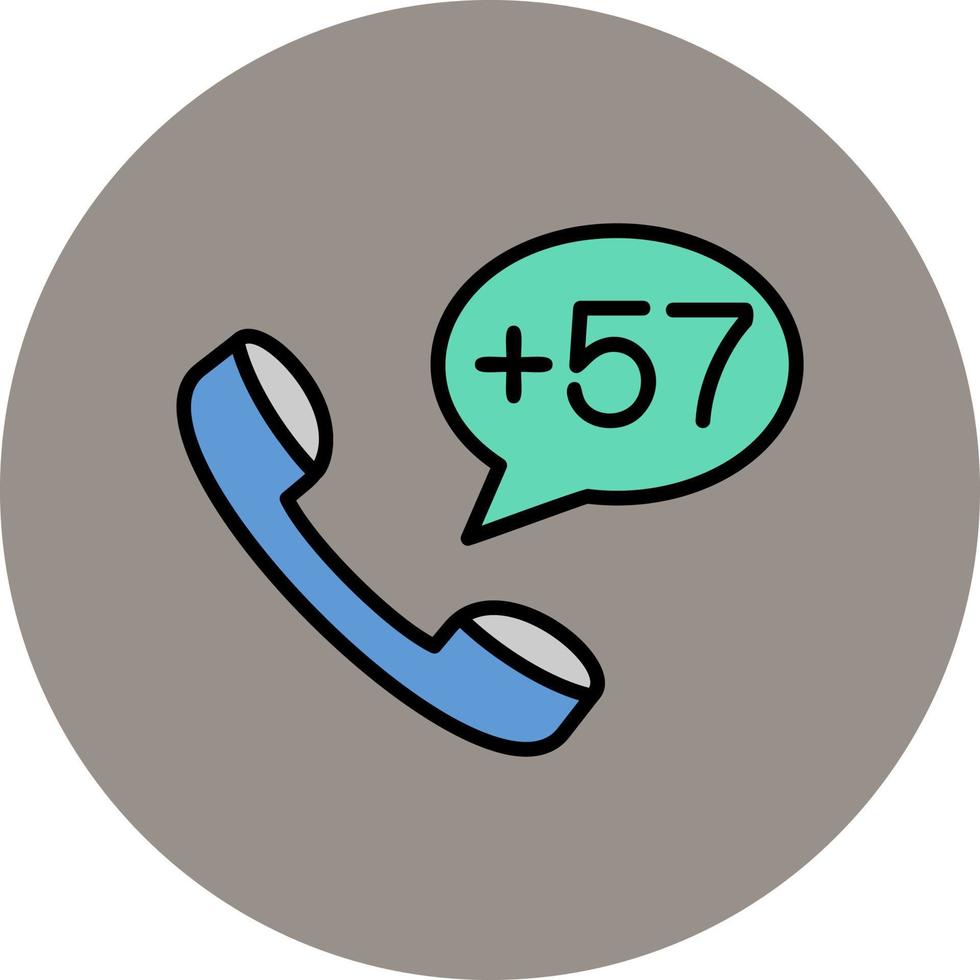 Colombia Dial code Vector Icon