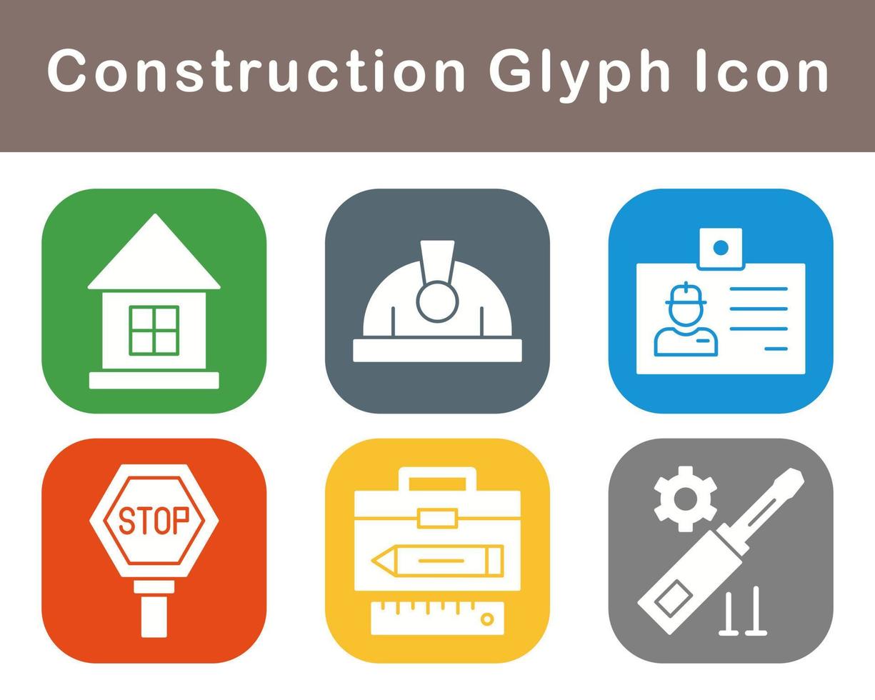 conjunto de iconos de vector de construcción