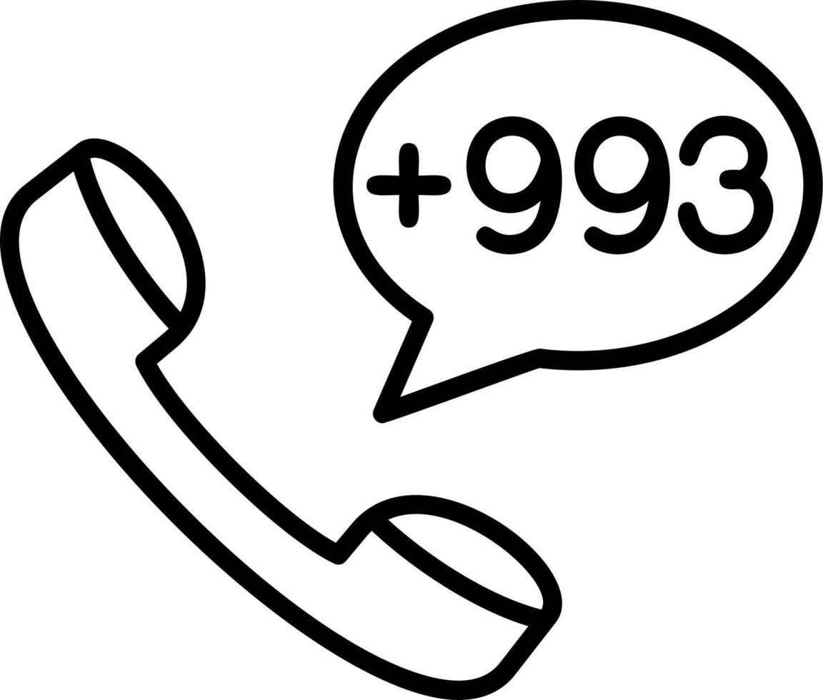 Turkmenistan Dial code Vector Icon