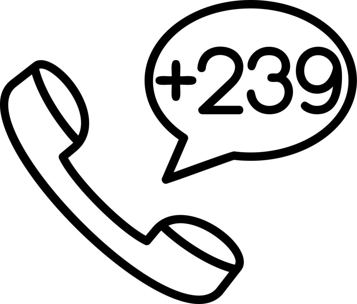 Sao Tome and Principe Dial code Vector Icon