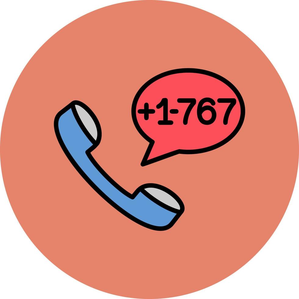Dominica Dial code Vector Icon