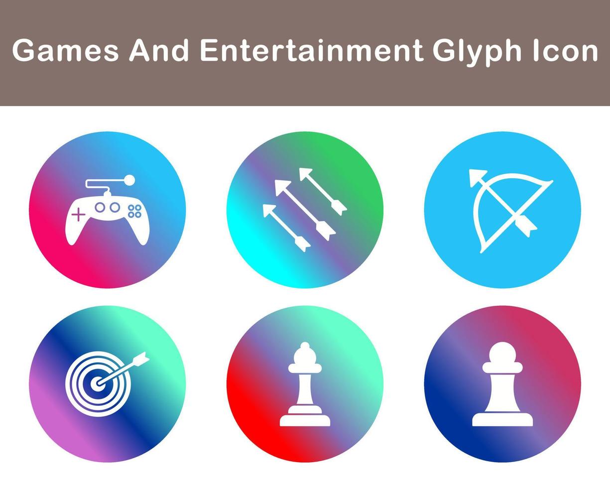 Games And Entertainment Vector Icon Set