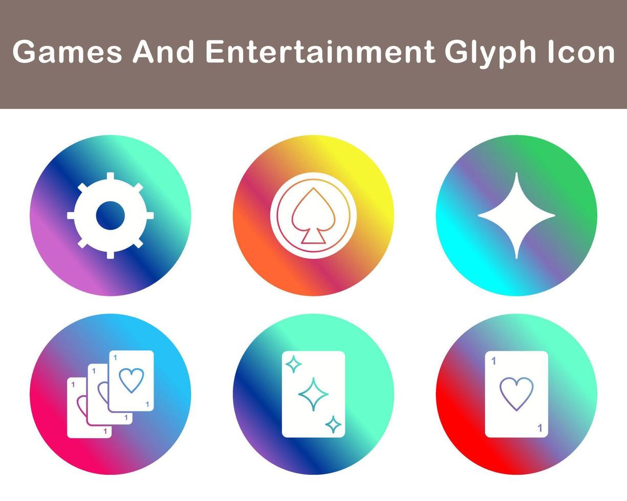 Games And Entertainment Vector Icon Set