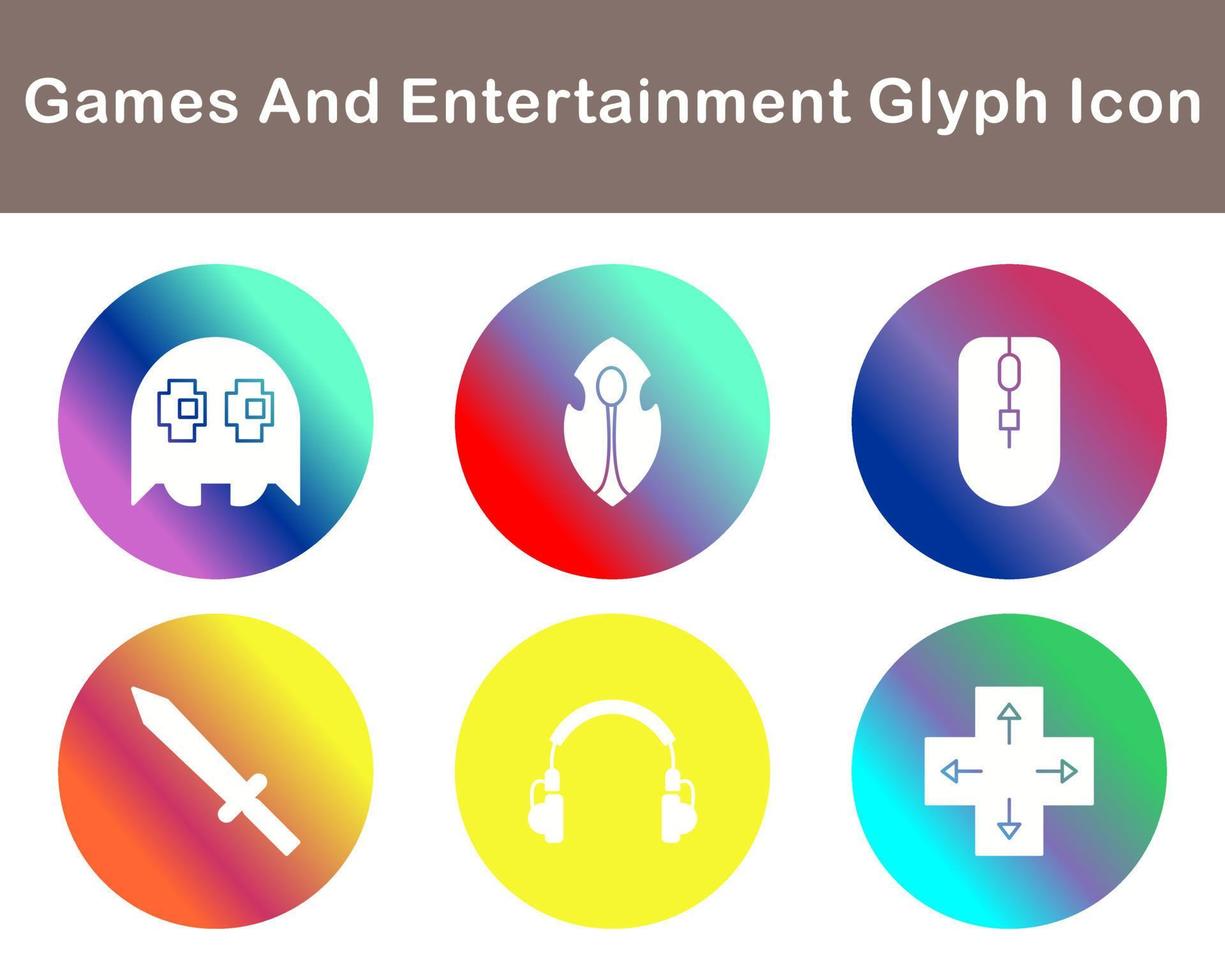 Games And Entertainment Vector Icon Set