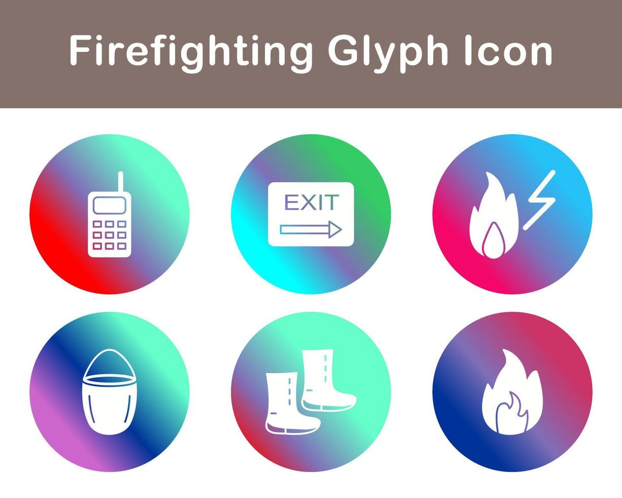 Firefighting Vector Icon Set