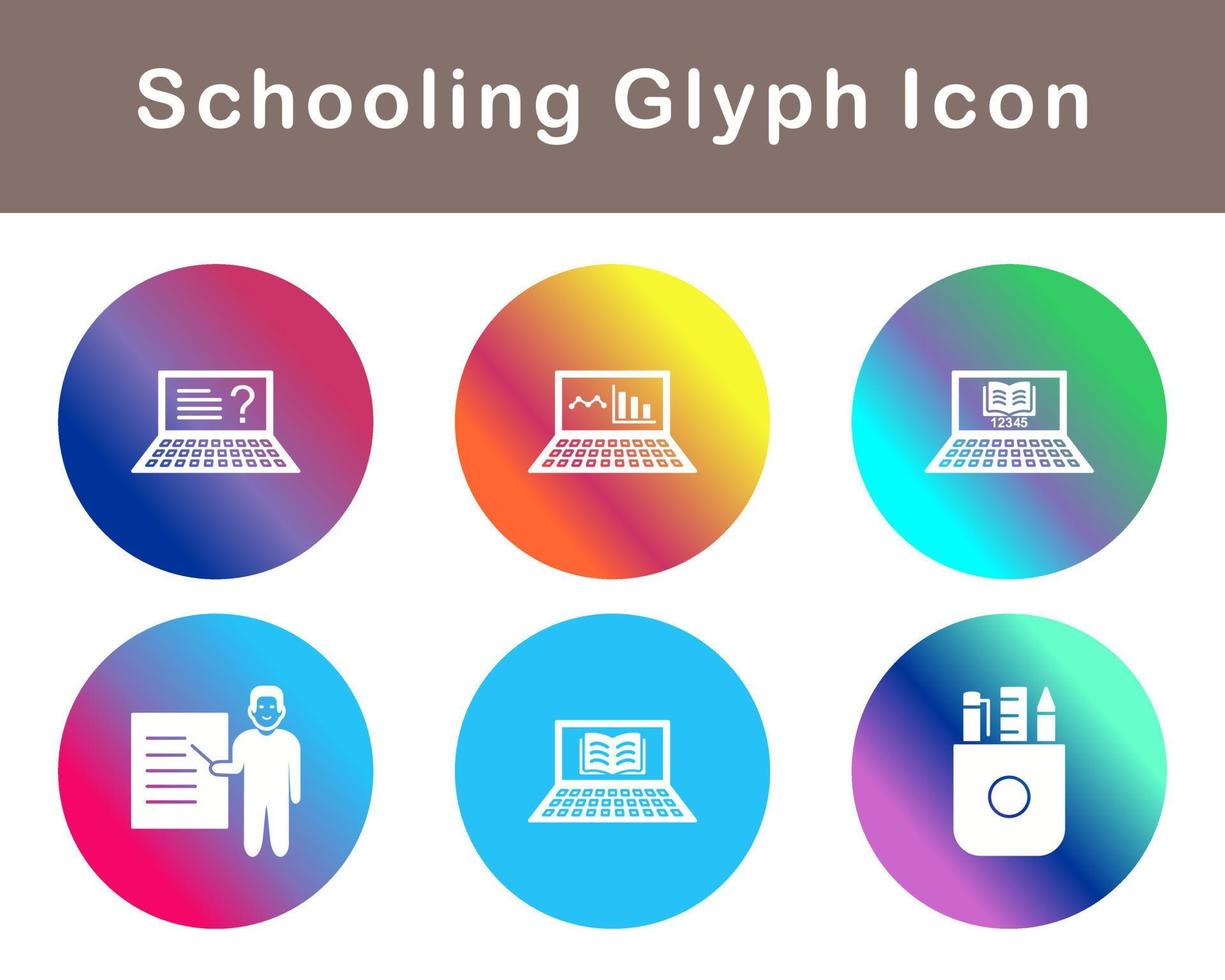 Schooling Vector Icon Set