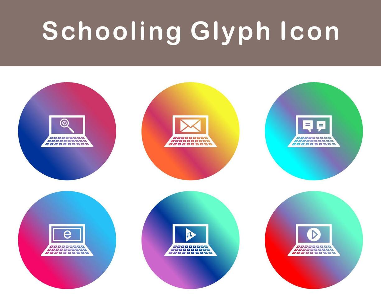 Schooling Vector Icon Set