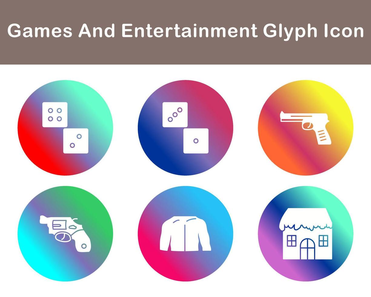 Games And Entertainment Vector Icon Set