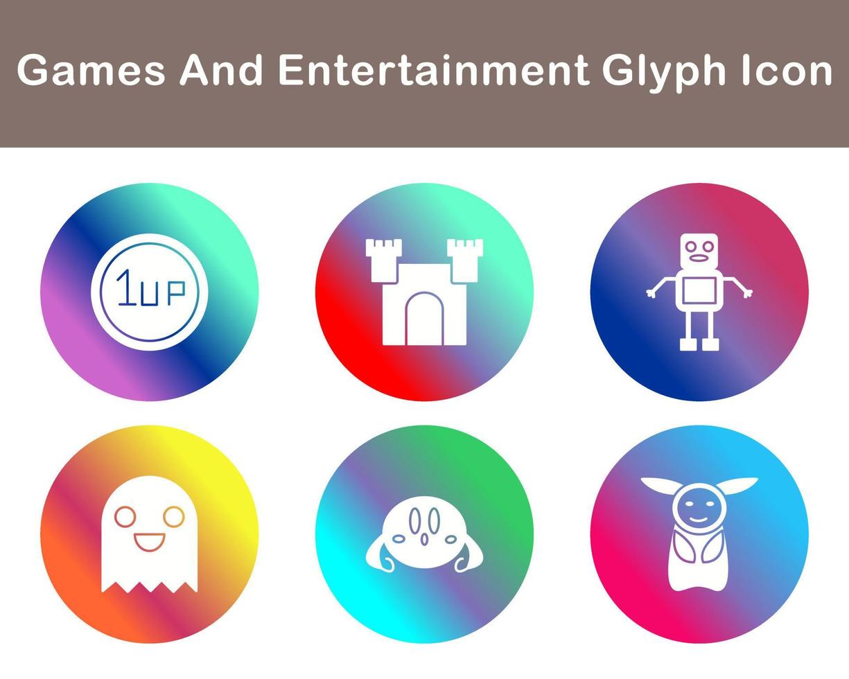 Games And Entertainment Vector Icon Set