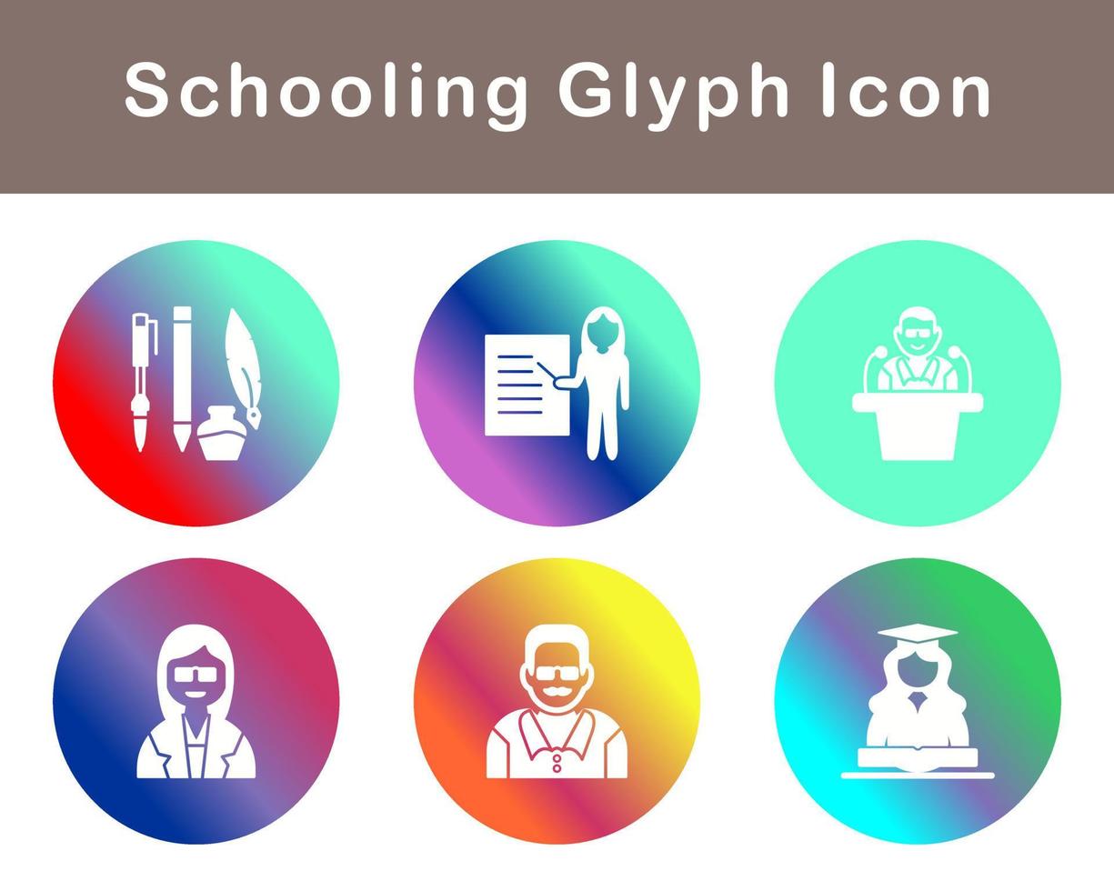 Schooling Vector Icon Set
